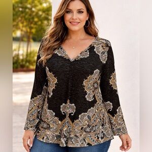 NWT live and let live XL boho shirt 782
